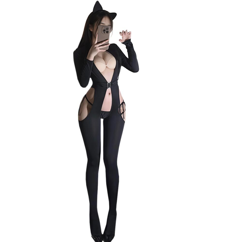 3418 sexy cat outfit lingerie Cosplay Costume cute High Cutout Bodysuit